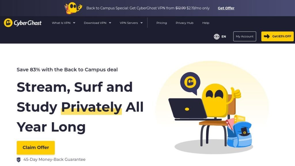 CyberGhost — Best for Streaming-Focused Beginners