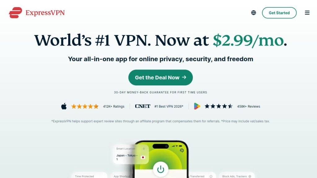 ExpressVPN — Best for Beginners and Simple Apps